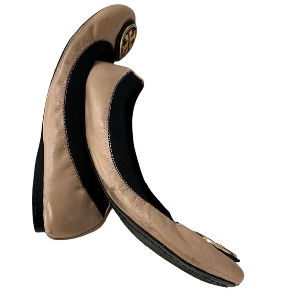 Tory Burch Carolines Tan leather and Black Accents 9.5 - Picture 2 of 8